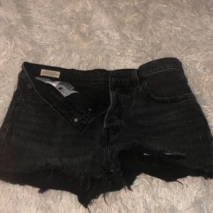 Free people levi’s black jean shorts
